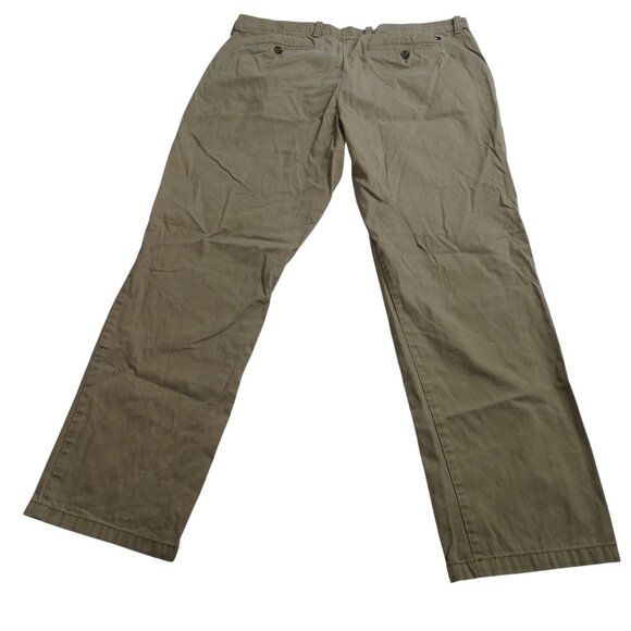 Tommy Hilfiger Straight Leg Khaki Chino Pants Mens Size 35 x 30 Preppy Casual - Picture 3 of 13